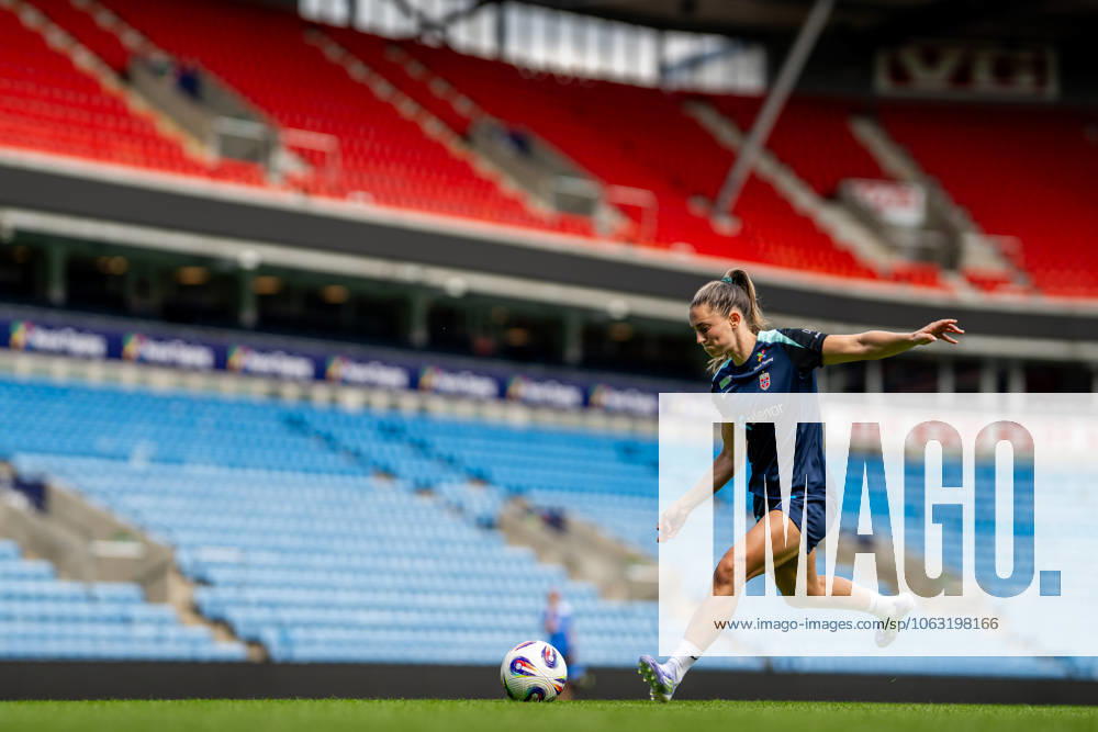 Vilde Boe Risa of the Norwegian women s national football team during a training session on June 23, 2025 in Oslo Photo Vegard Grott BILDBYRAN kod VG VG0769 bbeng fotboll football soccer fotball norge norway women dam träning practice training trening pre camp precamp