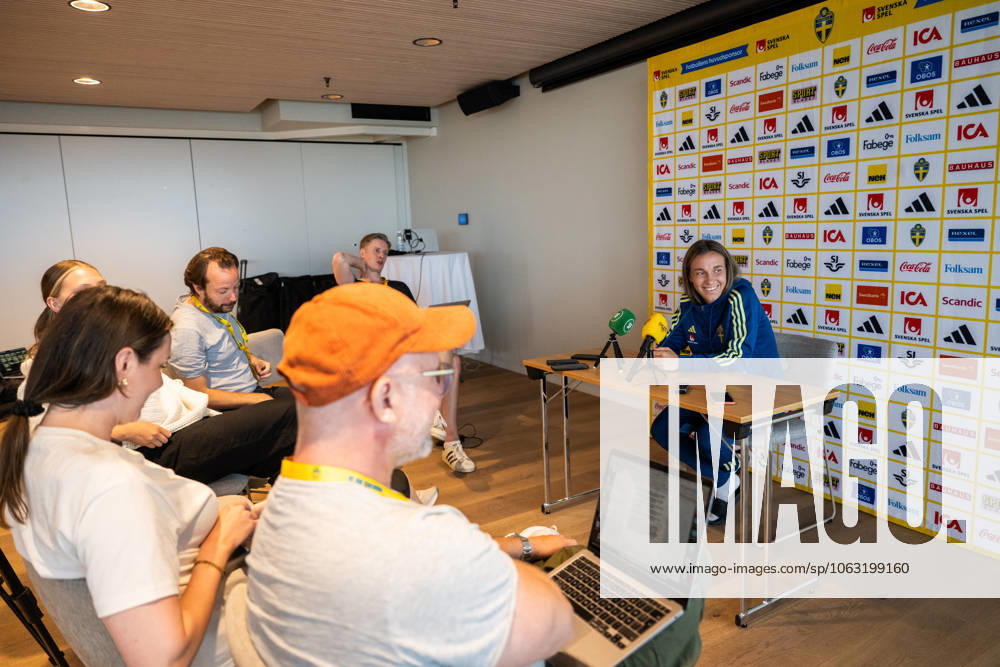 Julia Zigiotti Olme of the Swedish womens national football team at a press event on June 23, 2025 in Ahus Photo Mathias Bergeld BILDBYRAN kod MB MB1149 fotboll football soccer fotball pressträff event meeting sverige sweden dam bbeng