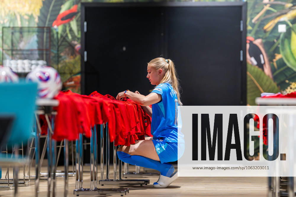 Goalkeeper Selma Panengstuen of the Norwegian womens national football team during a media day ahead of the UEFA Women s Euro on June 23, 2025 in Oslo Photo Vegard Grott BILDBYRAN kod VG VG0771 bbeng fotboll football soccer fotball norge norway women dam pre camp precamp media day mediedag uefa euro em kvinner em 2025 preview
