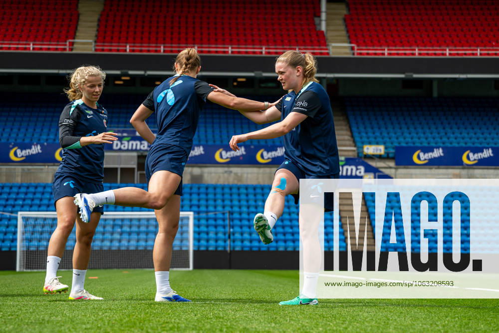 Signe Gaupset of the Norwegian women s national football team during a training session on June 23, 2025 in Oslo Photo Vegard Grott BILDBYRAN kod VG VG0769 bbeng fotboll football soccer fotball norge norway women dam träning practice training trening pre camp precamp