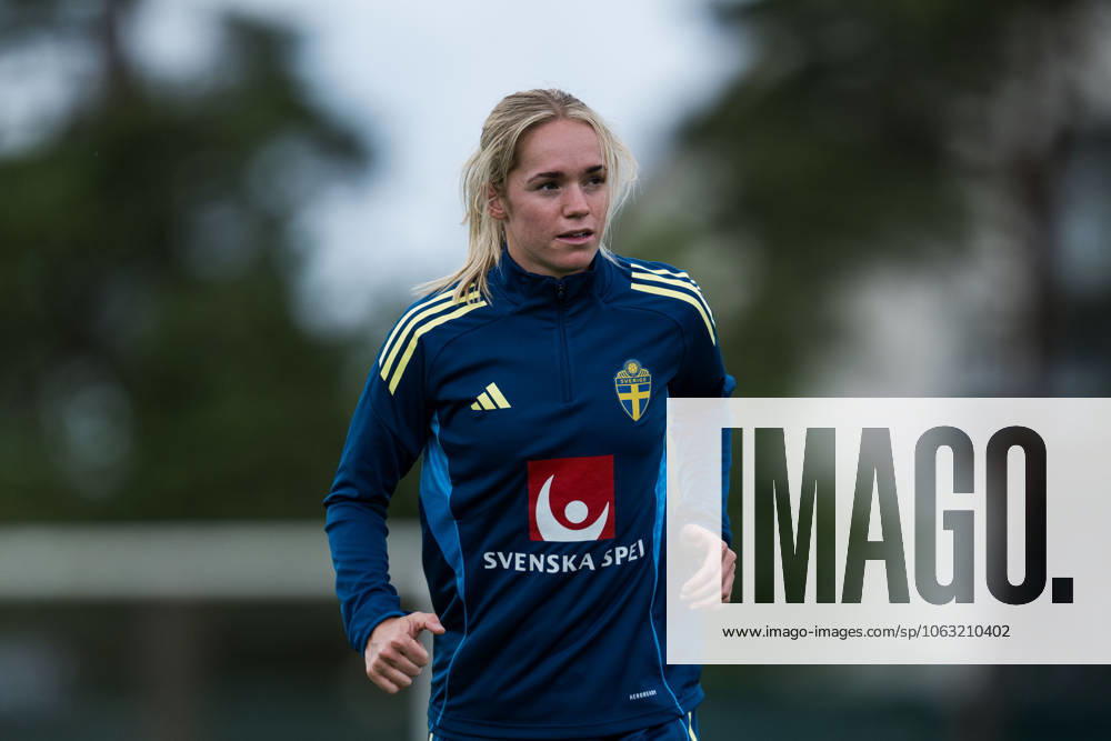 Hanna Lundkvist of the Swedish women s national football team during a training session on June 24, 2025 in Ahus Photo Mathias Bergeld BILDBYRAN code MB MB1150 fotboll football soccer fotball träning practice training sverige sweden dam bbeng kvinner women