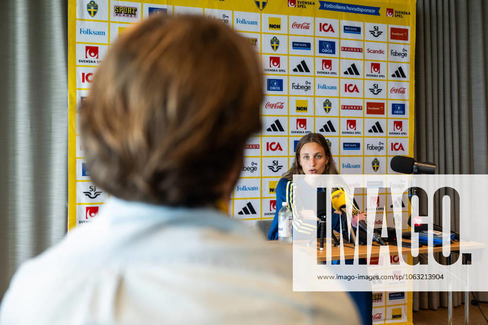 Nathalie Björn of the Swedish women s national football team during a press event on June 24, 2025 in Ahus Photo Mathias Bergeld BILDBYRAN kod MB MB1151 fotboll football soccer fotball pressträff event meeting sverige sweden dam bbeng women kvinner