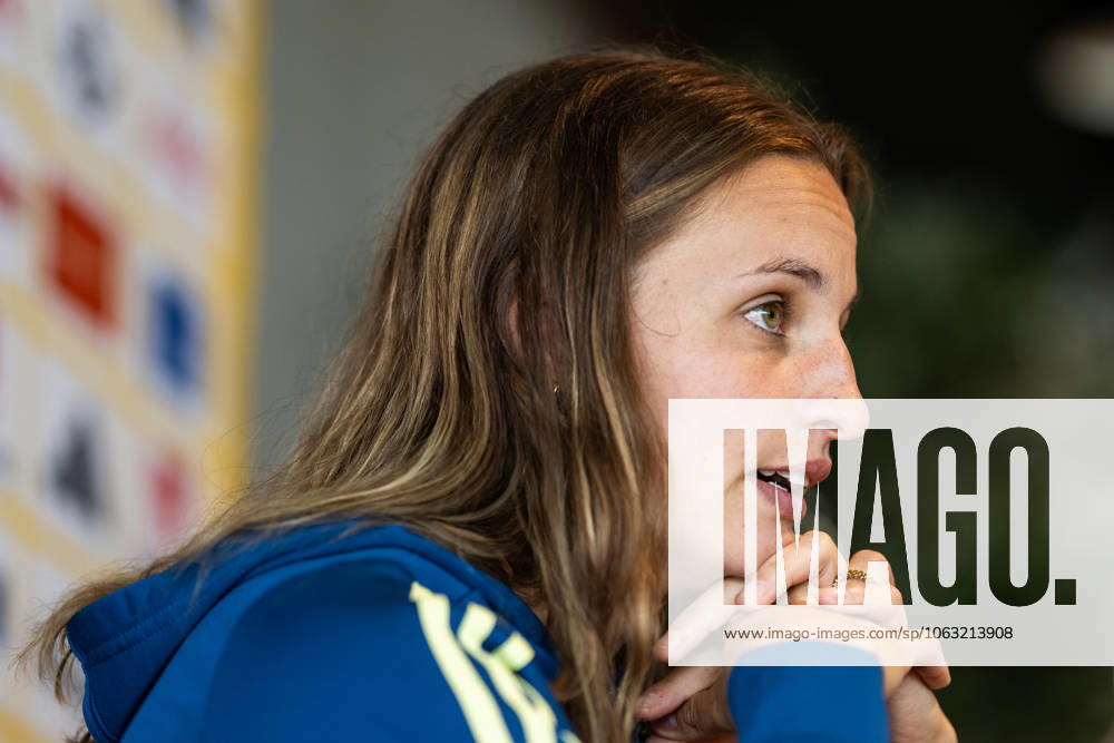 Nathalie Björn of the Swedish women s national football team during a press event on June 24, 2025 in Ahus Photo Mathias Bergeld BILDBYRAN kod MB MB1151 fotboll football soccer fotball pressträff event meeting sverige sweden dam bbeng women kvinner