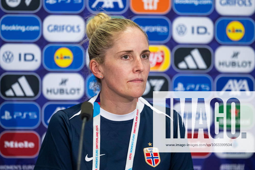Head coach Gemma Grainger of the Norwegian women s national football team during a press conference ahead of the UEFA Women s Euro 2025 on July 1, 2025 in Basel Photo Vegard Grott BILDBYRAN kod VG VG0776 bbeng fotboll football soccer fotball fotballs em fotball em europamästerskap em uefa womens euro em 2025 pressekonferanse press conference norge norway dam day 1