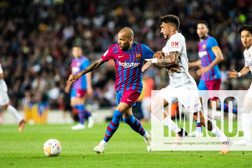 Dani Alves of FC Barcelona, Barca in action during La Liga match , football match played between FC Barcelona and RCD Mallorca at Camp Nou stadium on May 1, 2022, in Barcelona, Spain.