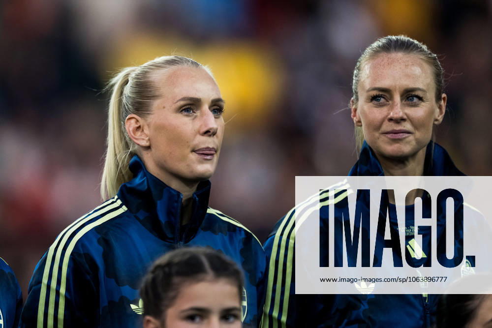 Stina Blackstenius and Amanda Ilestedt of Sweden ahead of the UEFA Women s Euro 2025 group stage football match between Poland and Sweden on July 8, 2025 in Luzern Photo Ludvig Thunman BILDBYRAN code LT LT0707 fotboll football soccer fotbolls em europamästerskap em uefa womens euro uefa womens european football championship womens euro 2025 dam kvinner women polen sverige sweden poland 7 bbeng