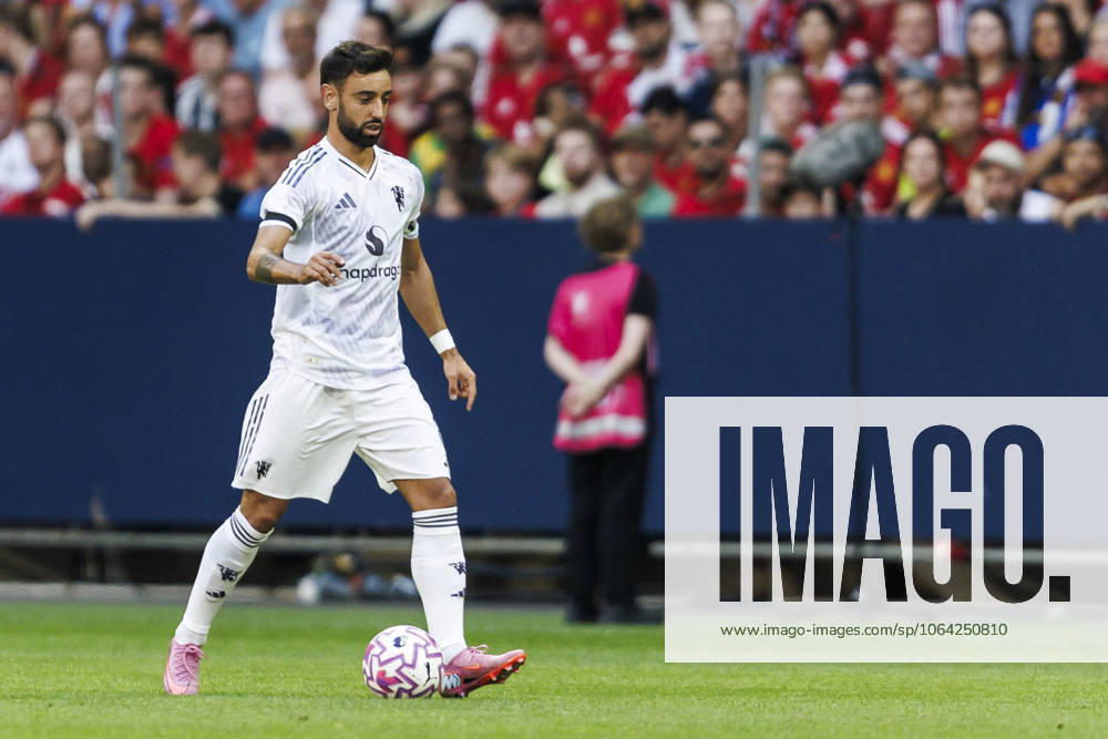 Bruno Fernandes of Manchester United during the friendly football match between Manchester United and Leeds United on July 19, 2025 in Stockholm Photo Tobias Sterner BILDBYRAN COP 254 TS0371 fotboll, football, soccer, fotball,träningsmatch, friendly matc