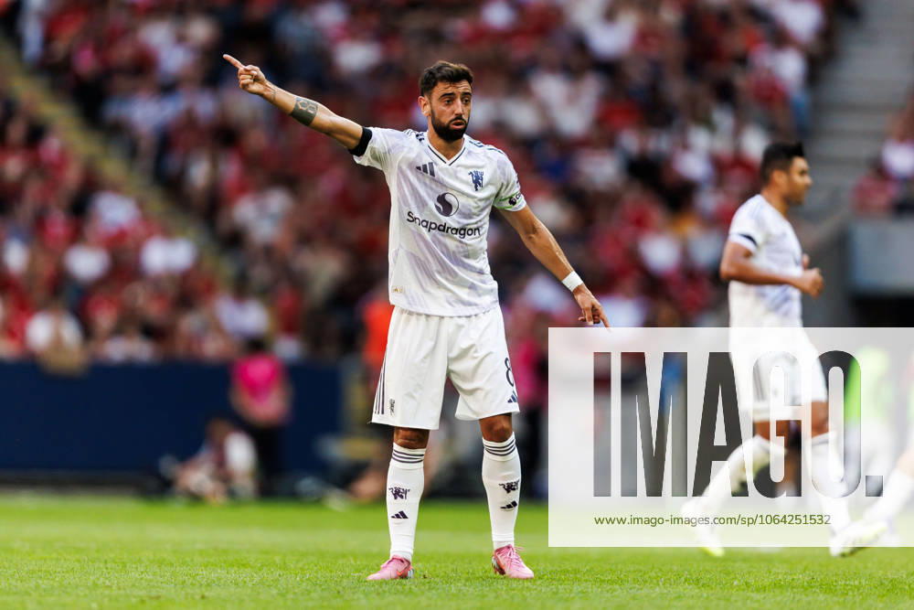 Bruno Fernandes of Manchester United during the friendly football match between Manchester United and Leeds United on July 19, 2025 in Stockholm Photo Tobias Sterner BILDBYRAN COP 254 TS0371 fotboll football soccer fotball träningsmatch friendly match manchester united leeds united bbeng