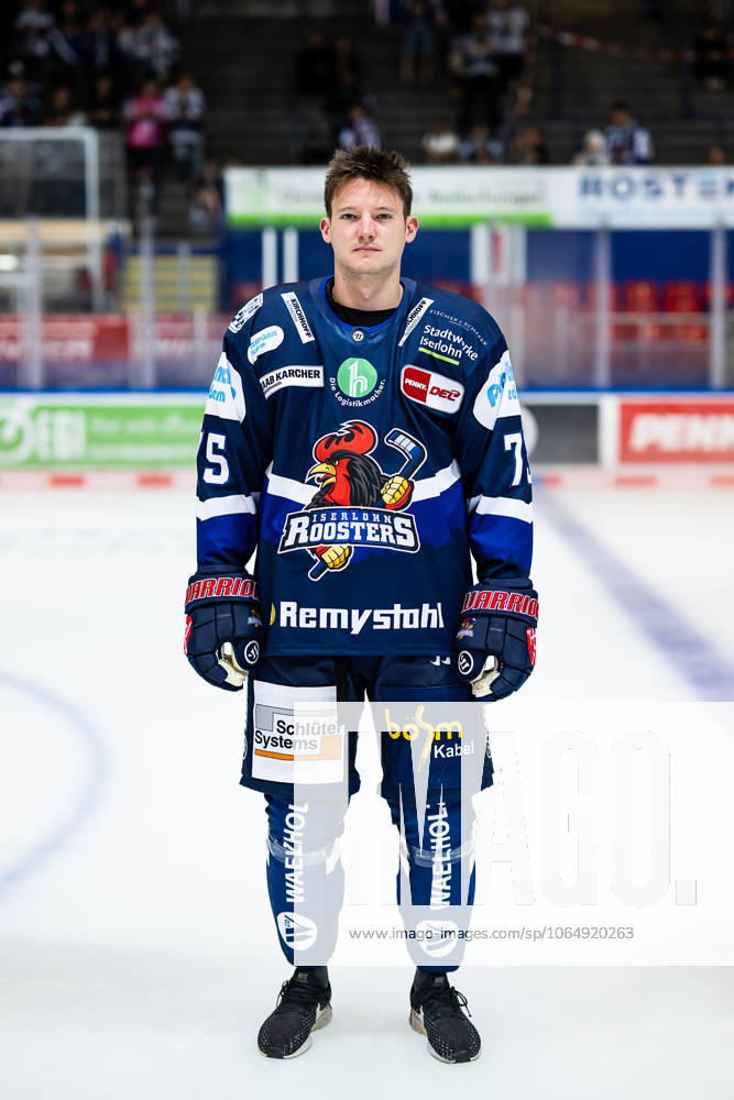 Julian Napravnik Iserlohn Roosters, 75 , GER, first joint ice training of the Iserlohn Roosters, ice hockey, Penny DEL, pre-season preparation, 2025 2026 season, 09 08 2025, GER, first joint ice training of the Iserlohn Roosters, ice hockey, Penny DEL, pre-season preparation, 2025 2026 season, 09 08 2025 Iserlohn