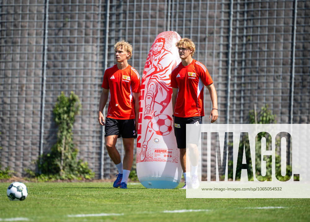 Soccer, Men, Season 2025 2026, 1 Bundesliga, 1 FC Union Berlin, Training, Leopold Querfeld 1 FC Union Berlin , Tom Rothe 1 FC Union Berlin , 12 08 2025,
