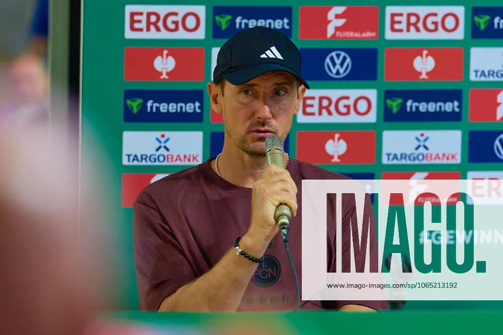 Miroslav Klose 1 FC Nuernberg, Head Coach in the press conference after the match GER, FV Illertissen 1921 e V vs 1 FC Nuernberg, Football, Men DFB Pokal, 1 Round, Season 2025 2026, 16 08 2025 DFB regulations prohibit any use of photographs as image sequences and or quasi video GER, FV Illertissen 1921 e V vs 1 FC Nuernberg, Football, Men DFB Pokal, 1 Round, Season 2025 2026, 16 08 2025 Illertissen