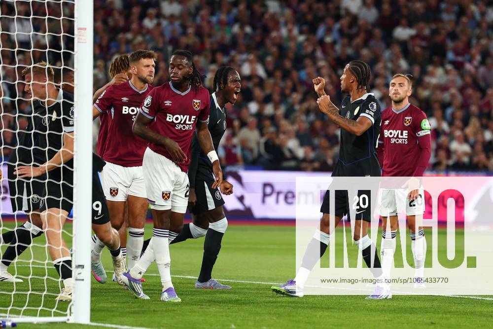Joao Pedro of Chelsea celebrates after he scored for 1-1 - West Ham United v Chelsea, Premier League, London Stadium, London, UK - 22nd August 2025 Editorial Use Only - DataCo restrictions apply West Ham United v Chelsea, Premier League, Football, London Stadium, London, UK - 22 Aug 2025London London Stadium United Kingdom