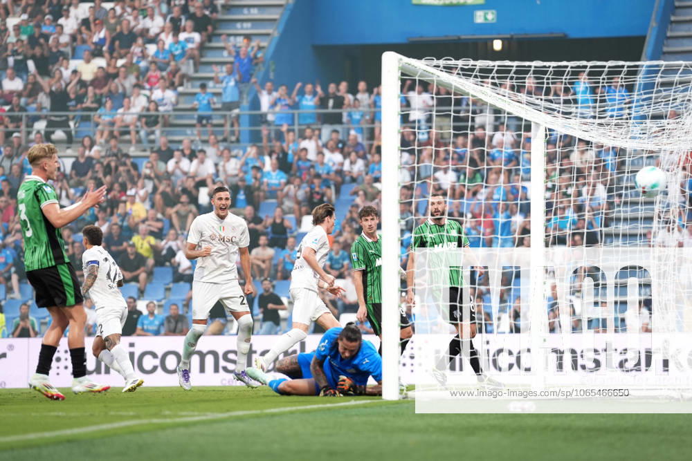 Napoli s Kevin De Bruyne goal 0-2 during the Serie A soccer match between Sassuolo and Napoli at the Mapei Stadium Città del Tricolore in Reggio Emilia, north Italy - Saturday, August 23, 2025 - - Soccer -