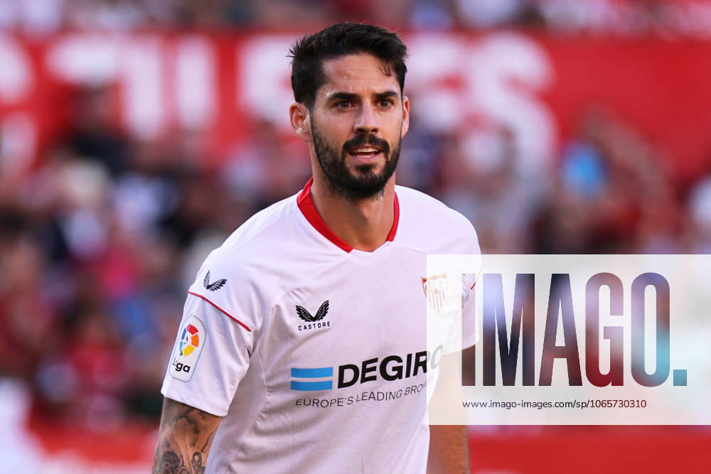 Francisco Alarcon Isco of Sevilla FC in action during the La Liga Santader match between Sevilla CF and Atletico Madrid at Ramon Sanchez Pizjuan in Seville, Spain, on October 01, 2022.