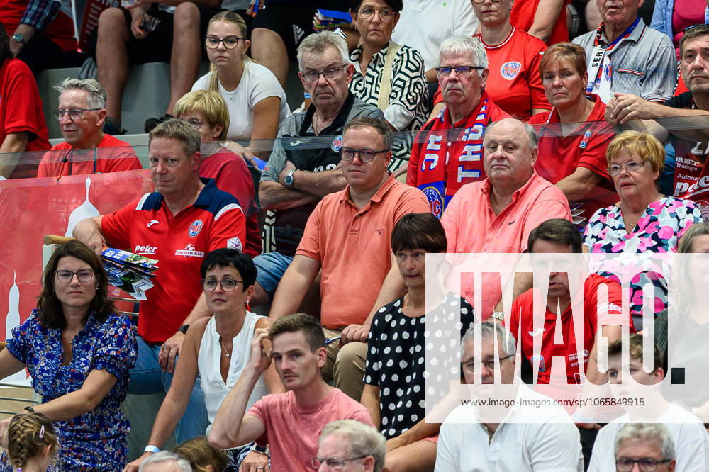 Mario Voigt Minister President Thuringia, CDU GER, Thuringia, Thueringer HC vs SV Union Halle Neustadt, Alsco Handball Bundesliga Frauen, 1 Handballbundesliga Frauen, Handball, 1 Matchday, Season 2025 2026, Sunday, 3