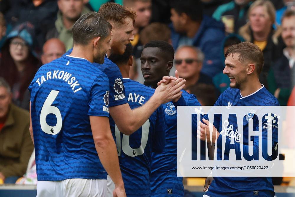 Kiernan Dewsbury-Hall of Everton celebrates scoring the third goal to make the score 1-3 Wolverhampton Wanderers v Everton, Premier League, Football, Molineux, Wolverhampton, UK - 30 Aug 2025Wolverhampton Molineux United Kingdom