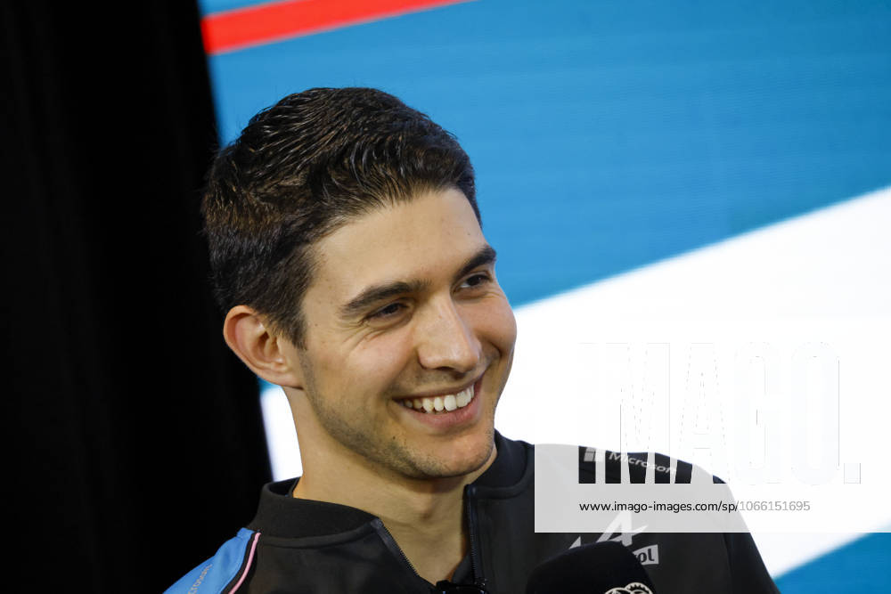 Drivers press conference, PK, Pressekonferenz held in Florida ahead of the F1 Grand Prix of Miami MIAMI GARDENS, FLORIDA, UNITED STATES - MAY 4: Driver Esteban Ocon of Alpine F1 Team during a drivers press conference ahead of the F1 Grand Prix of Miami at the Miami International Autodrome on May 04, 2023 in Miami Gardens, Florida, United States. Florida United States. Editorial use only. Please get in touch for any other usage.
