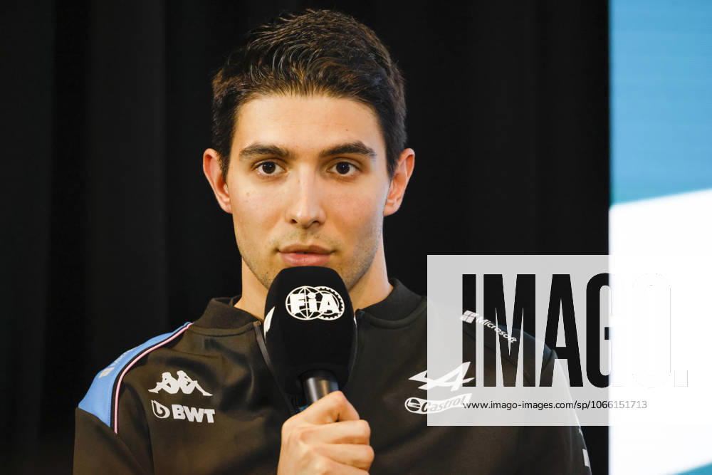 Drivers press conference, PK, Pressekonferenz held in Florida ahead of the F1 Grand Prix of Miami MIAMI GARDENS, FLORIDA, UNITED STATES - MAY 4: Driver Esteban Ocon of Alpine F1 Team speaks during a drivers press conference ahead of the F1 Grand Prix of Miami at the Miami International Autodrome on May 04, 2023 in Miami Gardens, Florida, United States. Florida United States. Editorial use only. Please get in touch for any other usage.