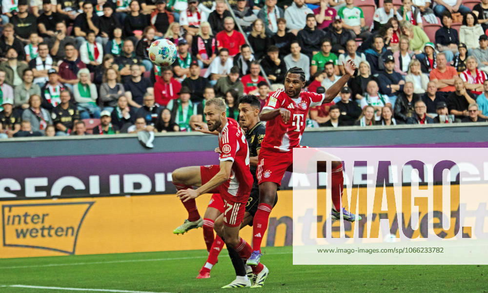 30 08 25 FC Augsburg FC Bayern Munich Germany, Augsburg, 30 08 2025, Football, Bundesliga, FC Augsburg FC Bayern Munich 2 3 Serge Gnabry FC Bayern Munich Goal 0 1 Gnabry