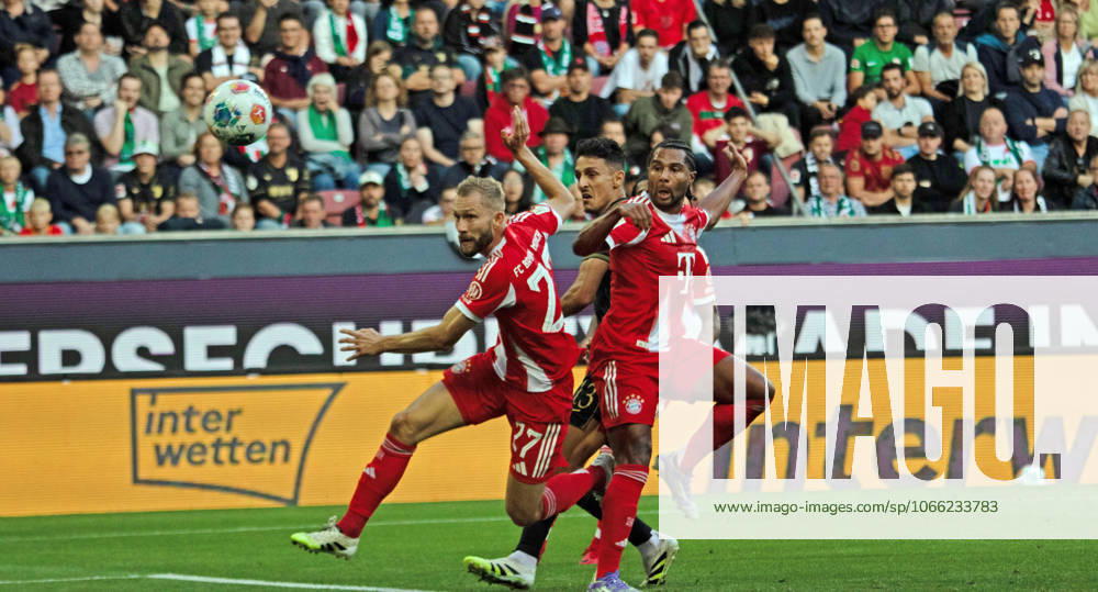30 08 25 FC Augsburg FC Bayern Munich Germany, Augsburg, 30 08 2025, Football, Bundesliga, FC Augsburg FC Bayern Munich 2 3 Serge Gnabry FC Bayern Munich Goal 0 1 Gnabry