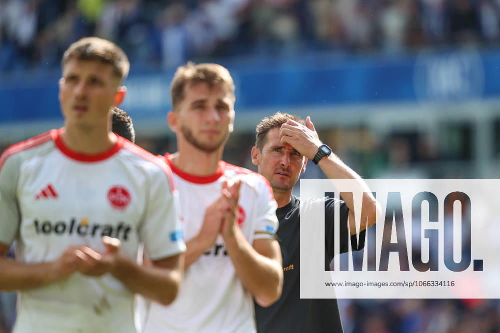 Miroslav Klose 1 FC Nuernberg, Head Coach with the fans after the match, GER, Karlsruher SC vs 1 FC Nuernberg, 2 Bundesliga, Matchday 5, 2025 2026, 13 09 2025, DFL REGULATES PROHIBIT ANY USE OF PHOTOGRAPHS AS IMAGE SEQUENCES AND OR QUASI VIDEO, GER, Karlsruher SC vs 1 FC Nuernberg, 2 Bundesliga, Matchday 5, 2025 2026, 13 09 2025 Karlsruhe