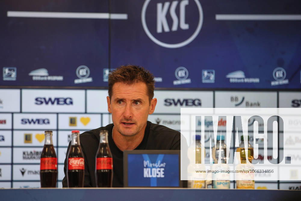 Miroslav Klose 1 FC Nuernberg, Head Coach at the post-match press conference, GER, Karlsruher SC vs 1 FC Nuernberg, 2 Bundesliga, Matchday 5, 2025 2026, 13 09 2025, DFL REGULATES PROHIBIT ANY USE OF PHOTOGRAPHS AS IMAGE SEQUENCES AND OR QUASI VIDEO, GER, Karlsruher SC vs 1 FC Nuernberg, 2 Bundesliga, Matchday 5, 2025 2026, 13 09 2025 Karlsruhe