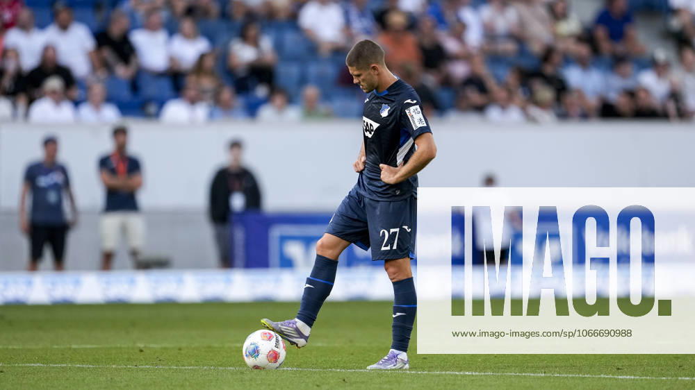 Andrej Kramaric Hoffenheim, 27 , TSG 1899 Hoffenheim player, disappointed about the defeat, disappointment after the final whistle, highlight, loser, lost, frustration, disappointed, pessimistic, 20 09 2025, Sinsheim Germany , Football, Bundesliga, TSG 1899 Hoffenheim FC Bayern Munich, DFB DFL REGULATIONS PROHIBIT ANY USE OF PHOTOGRAPHS AS IMAGE SEQUENCES AND OR QUASI VIDEO