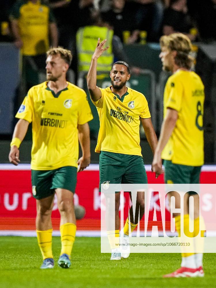 SITTARD - Mohamed Ihattaren of Fortuna Sittard celebrates the 1-0 goal during the Dutch Eredivisie match between Fortuna Sittard and FC Utrecht at the Fortuna Sittard Stadium on September 20, 2025, in Sittard, Netherlands. ANP TOBIAS KLEUVER Eredivisie 2025 26 ANPxSportx IVx 537011130 originalFilename: 537011130