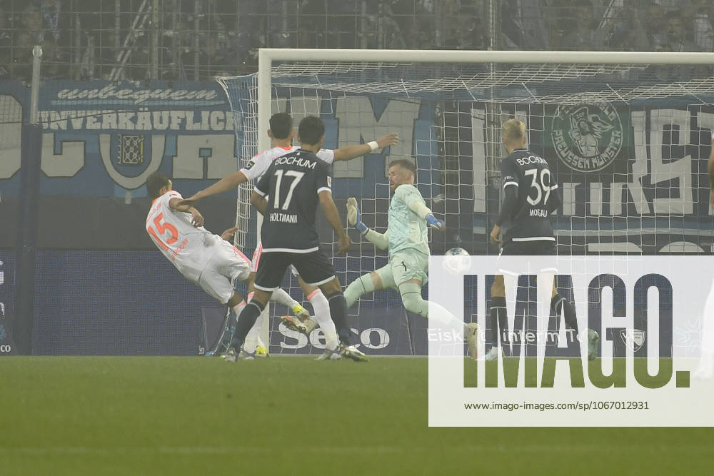 Tim Oberdorf Duesseldorf 15 scores the goal for 1 0 27 09 2025 Soccer VfL Bochum vs Fortuna Duesseldorf, Vonovia Ruhrstadion, Bochum, DFB DFL REGULATIONS PROHIBIT ANY USE OF PHOTOGRAPHS AS IMAGE SEQUENCES AND OR QUASI VIDE