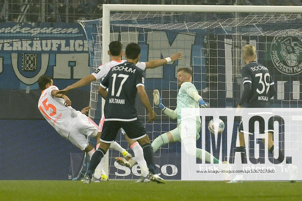 Tim Oberdorf Duesseldorf 15 scores the goal to 0 1 27 09 2025 Soccer VfL Bochum vs Fortuna Duesseldorf, Vonovia Ruhrstadion, Bochum, DFB DFL REGULATIONS PROHIBIT ANY USE OF PHOTOGRAPHS AS IMAGE SEQUENCES AND OR QUASI VIDE