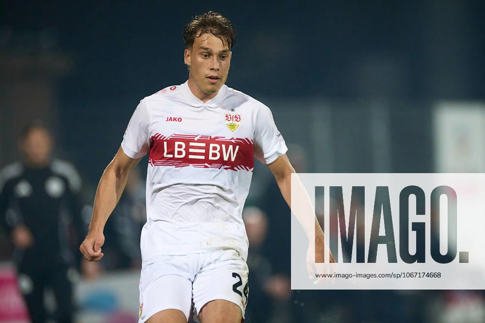 Portrait, portrait, cropped image of Christopher Olivier VfB Stuttgart II, 24 GER, VfB Stuttgart II vs SV Wehen Wiesbaden, Football, Men, 3 Liga, 9 Matchday, Season 2025 2026, 30 09 2025 GER, VfB Stuttgart II vs SV Wehen Wiesbaden, Football, Men, 3 Liga, 9 Matchday, Season 2025 2026, 30 09 2025 Aspach