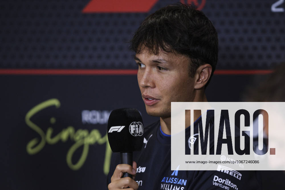 F1 - SINGAPORE GRAND PRIX 2025 ALBON Alexander (tha), Williams Racing FW47, portrait press conference, PK, Pressekonferenz during the 2025 Formula 1 Singapore Grand Prix, 18th round of the 2025 FIA Formula One World Championship, WM, Weltmeisterschaft from October 3 to 5, 2025 on the Marina Bay Street Circuit, in Singapore - SingaporeSingapore