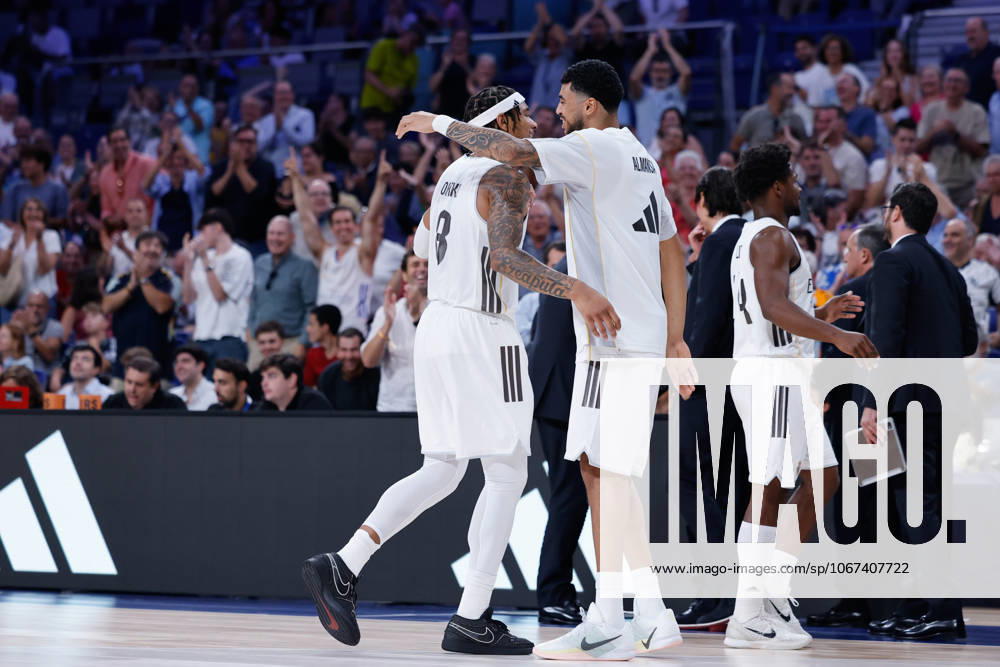Chuma Okeke of Real Madrid celebrates the point during the Spanish League, Liga ACB Endesa, basketball match played between Real Madrid and Dreamland Gran Canaria at Movistar Arena on October 05, 2025, in Madrid, Spain. Madrid Spain - ZUMAa181 20251005_zaa_a181_035