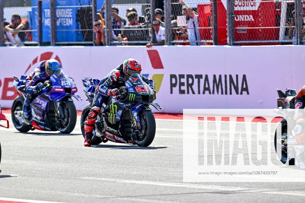 MOTO - MOTO GP - GRAND PRIX OF INDONESIA 2026 20 QUARTARARO Fabio (fra), Monster Energy Yamaha MotoGP, Yamaha YZR-M1, action, start, dà part during the 2025 MotoGP Pertamina Grand Prix of Indonesia on the Mandalika circuit from October 3 to 5, At West Nusa Tenggara, Indonesia - West Nusa TenggaraIndonesia