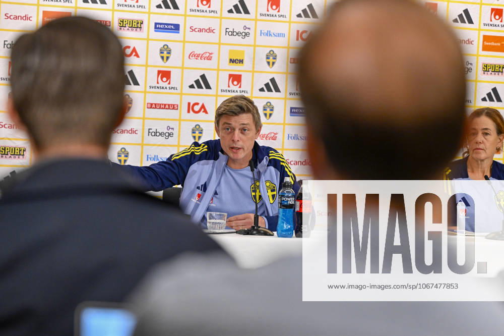 STOCKHOLM, SWEDEN 20251006 National team captain Jon Dahl Tomasson holds a press conference ahead of the World Cup qualifying match against Switzerland STOCKHOLM SWEDEN