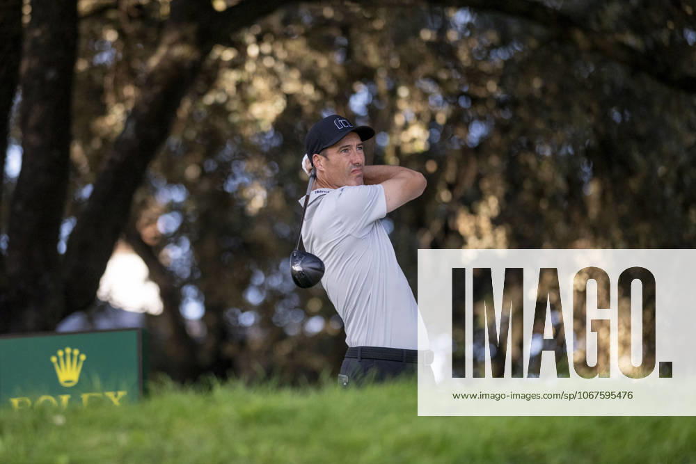 ROSS FISHER, taking the first shot from hole 1 during the matchday of the Open de EspaoÂ±a presented by Madrid, held at the Club de Campo Villa de Madrid on October 10, 2025, in Madrid, Spain. Madrid Spain - ZUMAc312 20251010_zsp_c312_099