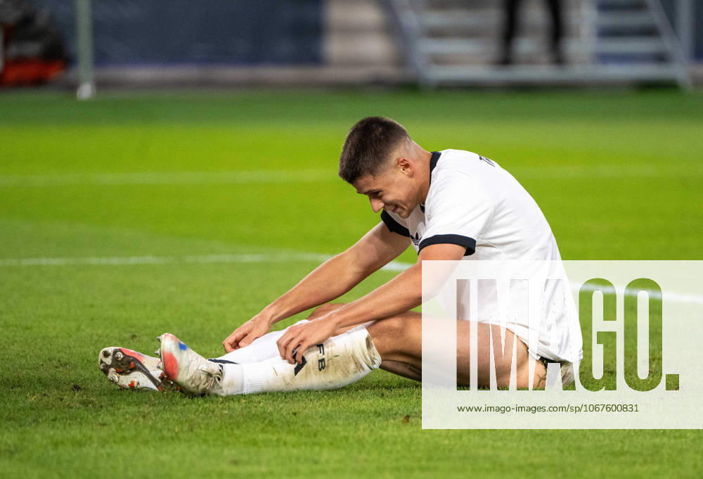 Soccer, Youth, Season 2025 26, U21, European Championship Qualification Group F 4 Matchday in Jena Germany Greece, Nicolo Tresoldi U21, Germany , 10 10 2025,