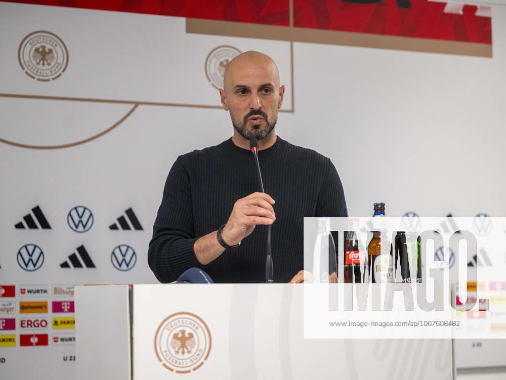 Soccer, Youth, Season 2025 26, U21, European Championship Qualification Group F 4 Matchday in Jena Germany Greece, Coach Antonio Di Salvo U21, Germany , 10 10 2025,