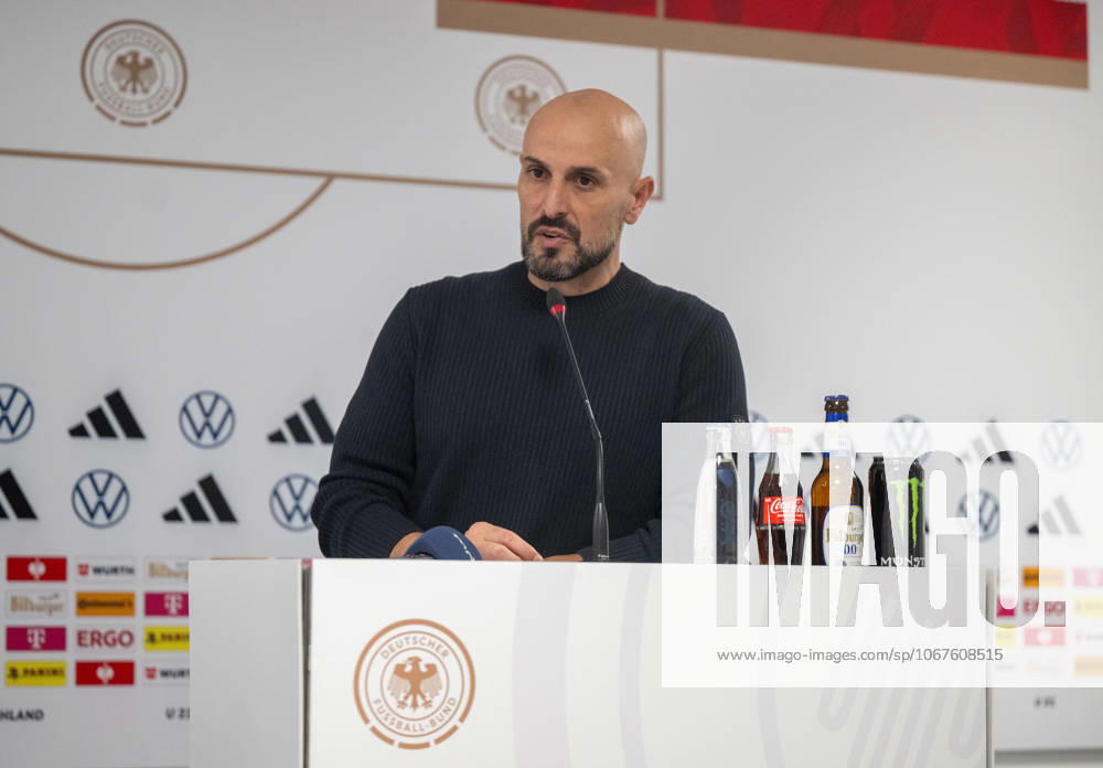 Soccer, Youth, Season 2025 26, U21, European Championship Qualification Group F 4 Matchday in Jena Germany Greece, Coach Antonio Di Salvo U21, Germany , 10 10 2025,