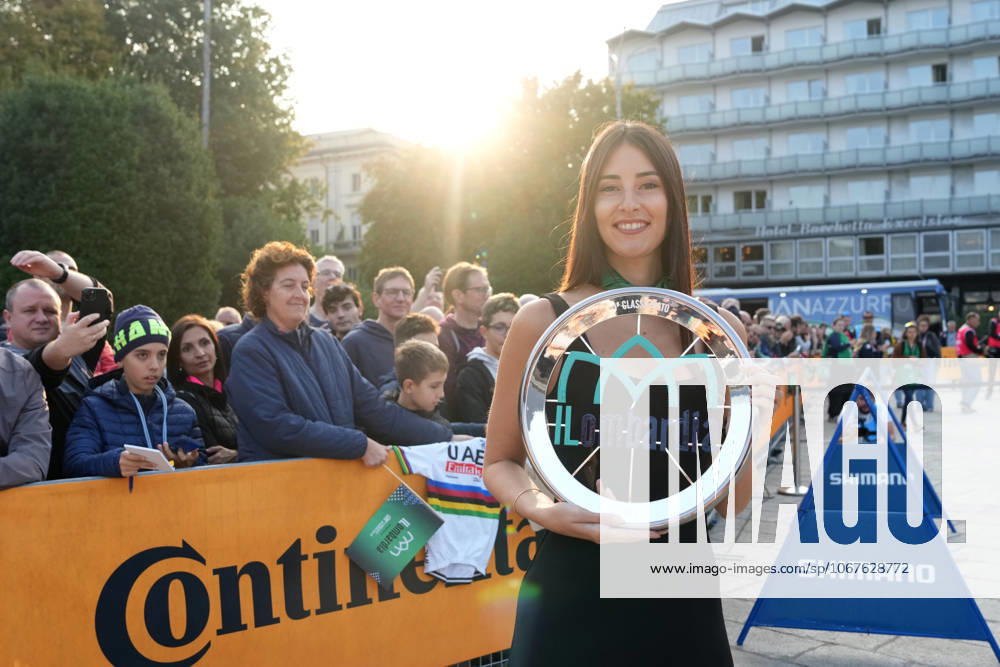The trophy during the 119th edition of the Il Lombardia, Tour of Lombardy cycling race, a 241 km one day race from Como to Bergamo on October 11, 2025, Italy.