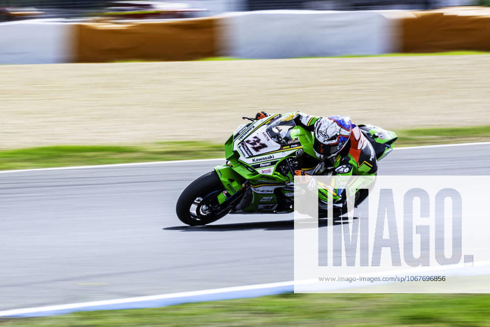 Garrett Gerloff in action during the WorldSBK Championship Race 2 at the Estoril Circuit, Portugal, on October 12, 2025. Cascais Portugal - ZUMAr200 20251012_zsp_r200_079