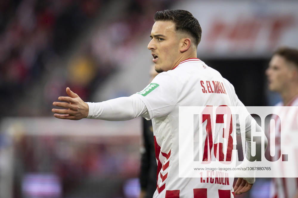 Said el Mala (1. FC Koeln, 13) gesticulating during the Bundesliga match between 1. FC Koeln vs. FC Augsburg at the Rheinenergie-Stadion on matchday 7 of the 1. Bundesliga on October 18, 2025 in Koeln, Germany. DFL REGULATIONS PROHIBIT ANY USE OF PHOTOGRAPHS AS IMAGE SEQUENCES AND OR QUASI-VIDEO. Nordrhein-Westfalen Germany