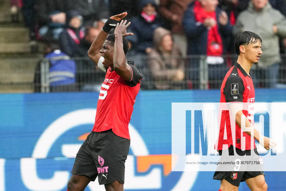 Stade Rennais FC v AJ Auxerre - Ligue 1 McDonald s 2025 2026 09 Esteban LEPAUL (srfc) - 07 Breel EMBOLO (srfc) during the Ligue 1 McDonald s match between Rennes and Auxerre at Roazhon Park on October 19, 2025 in Rennes, France. Rennes France
