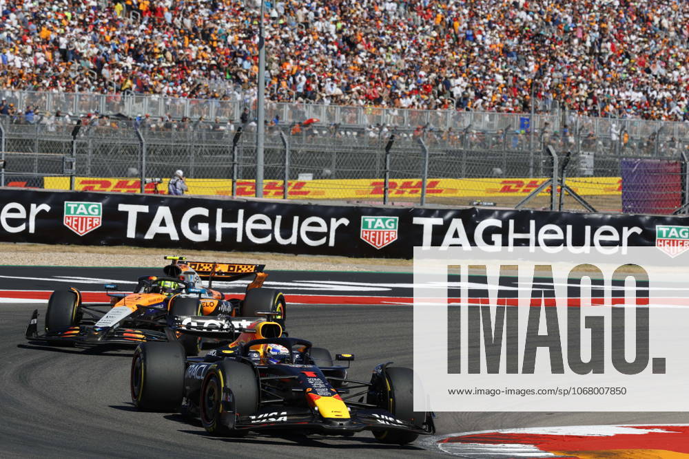 F1 - UNITED STATES GRAND PRIX 2025 01 VERSTAPPEN Max (nld), Red Bull Racing RB21, action 04 NORRIS Lando (gbr), McLaren F1 Team MCL39, action during the 2025 Formula 1 United States Grand Prix, 19th round of the 2025 FIA Formula One World Championship, WM, Weltmeisterschaft from October 17 to 19, 2025 on the Circuit of the Americas, in Austin, Texas, United States of America - AustinUnited States