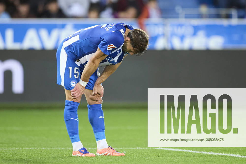 Lucas Boye of Deportivo Alaves reacts during the LaLiga EA Sports match between Deportivo Alaves and Valencia CF at Mendizorrotza on October 20, 2025, in Vitoria, Spain. Vitoria SPAIN - ZUMAa181 20251020_zaa_a181_174