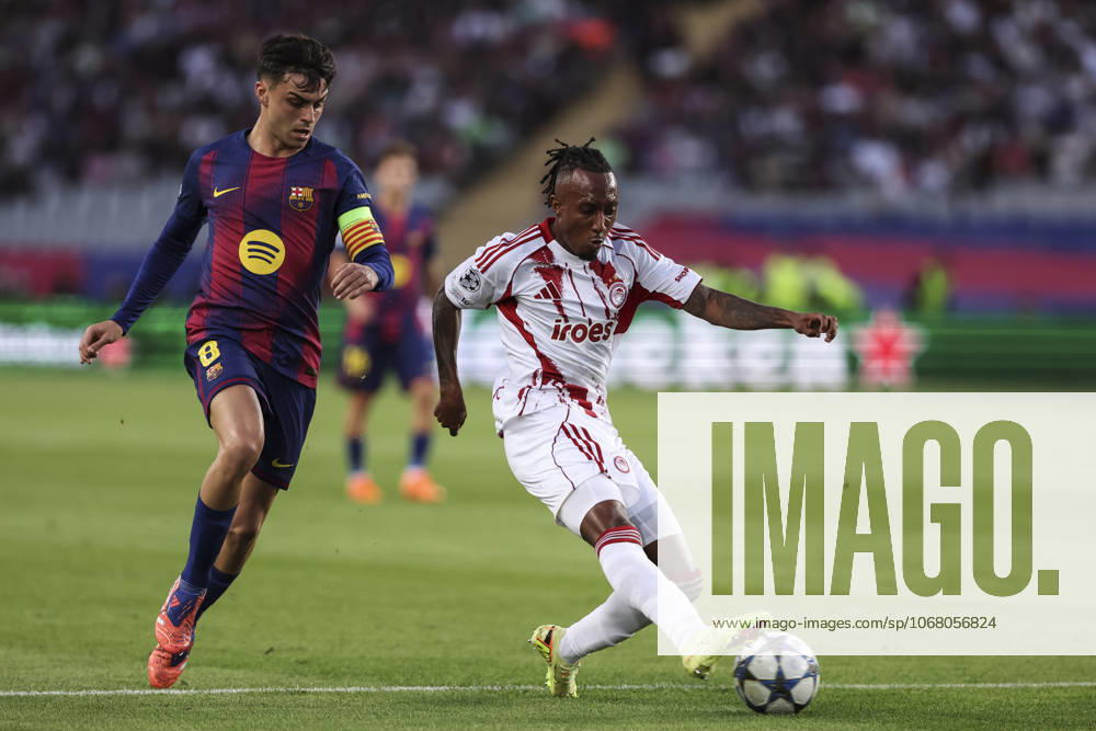 Gelson Martins of Olympiacos FC in action during the UEFA Champions League 2025 26 League Phase MD3 match between FC Barcelona, Barca and Olympiacos FC at Estadi Olimpic Lluis Companys on October 21, 2025 in Barcelona, Spain. Barcelona SPAIN - ZUMAa181 20251021_zaa_a181_169
