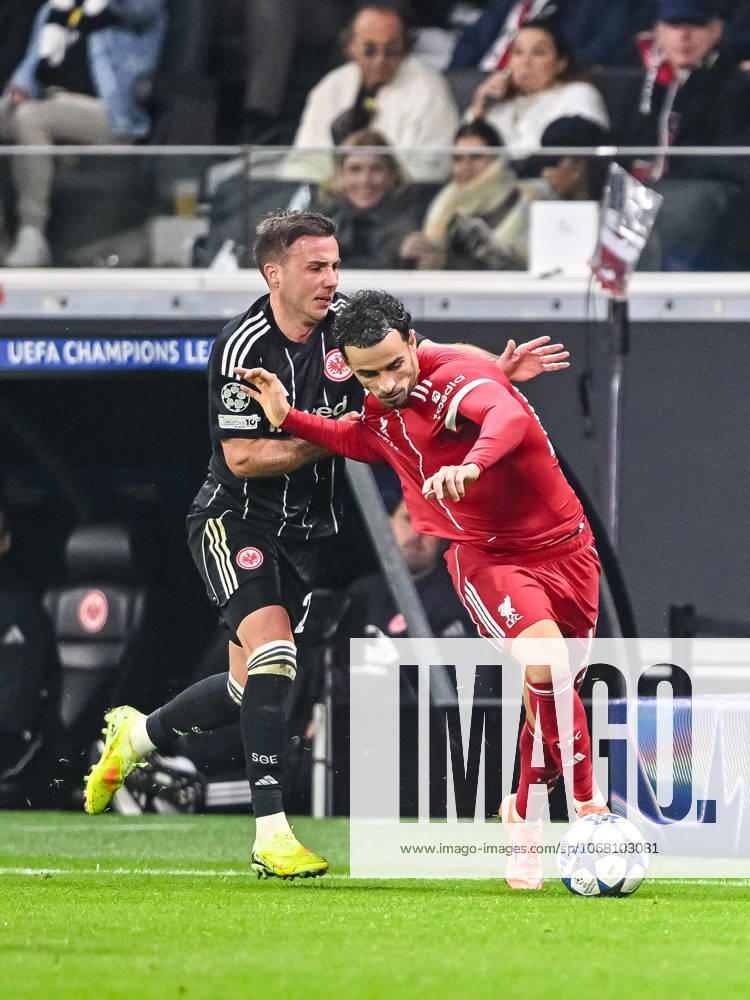 Ritsu DÅan (Eintracht Frankfurt) und Curtis Jones (Liverpool FC) battle for the ball during the UEFA Champions League 2025 26 League Phase MD3 match between Eintracht Frankfurt and Liverpool FC at Frankfurt Stadion on October 22, 2025 in Frankfurt am Main, Germany. (Photo by Harry Langer DeFodi Images) Ritsu DÅan Eintracht Frankfurt and Curtis Jones Liverpool FC battle for the ball during the UEFA Champions League 2025 26 League Phase MD3 match between Eintracht Frankfurt and Liverpool FC at Frankfurt Stadion on October 22, 2025 in Frankfurt am Main, Germany Photo by Harry Langer DeFodi Images