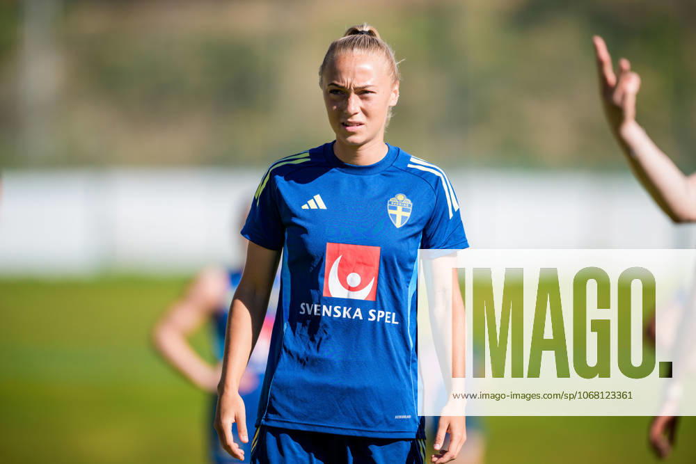 Hanna Bennison of the Swedish women s national football team at a training session on October 23, 2025 in Benahavis Photo Ludvig Thunman BILDBYRAN code LT LT0734 fotboll football soccer fotball träning practice training sverige sweden dam bbeng