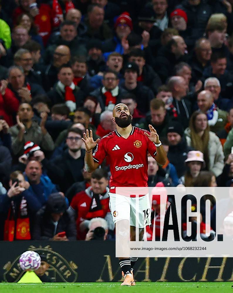 Bryan Mbeumo of Manchester United, ManU celebrates scoring a goal to make it 3-0 Manchester United v Brighton and Hove Albion, Premier League, Football, Old Trafford, Manchester, UK - 25 Oct 2025Manchester Old Trafford United Kingdom