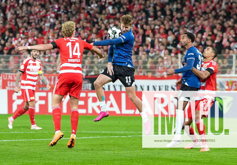 Joel Grodowski DSC Arminia Bielefeld, 11 on the ball GER, 1 FC Union Berlin vs DSC Arminia Bielefeld, Football, DFB Pokal, 2nd round, Season 2025 2026, 29 10 2025 DFL REGULATIONS PROHIBIT ANY USE OF PHOTOGRAPHS AS IMAGE SEQUENCES AND OR QUASI VIDEO GER, 1 FC Union Berlin vs DSC Arminia Bielefeld, Football, DFB Pokal, 2nd round, Season 2025 2026, 29 10 2025 Berlin